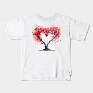 Heart Shaped Tree Kids T-Shirt